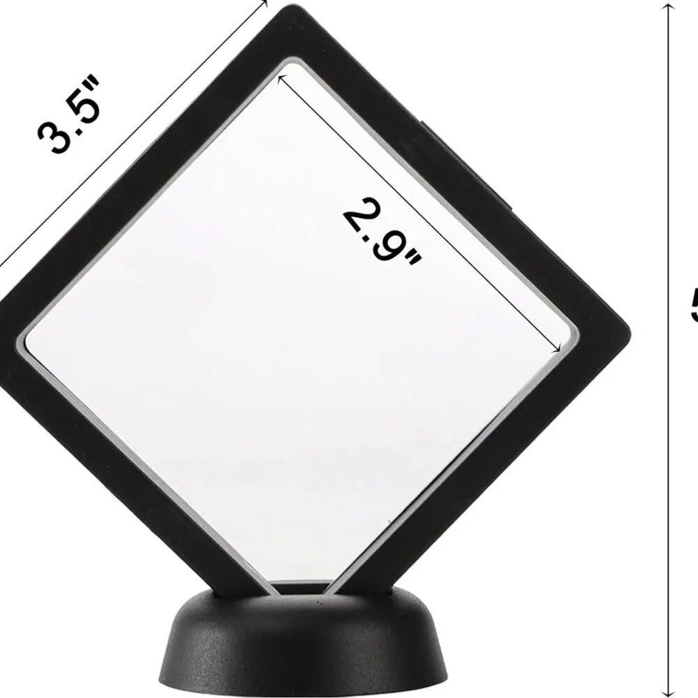 NWOT - Rhinestone Enamel Fox Brooches & 3D Floating Jewelry Display Case - Picture 10 of 11